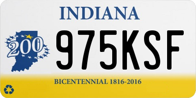 IN license plate 975KSF