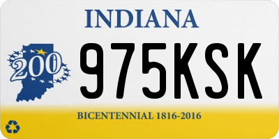 IN license plate 975KSK