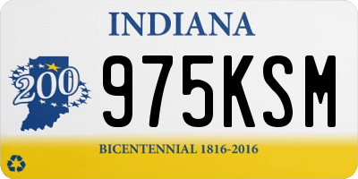 IN license plate 975KSM
