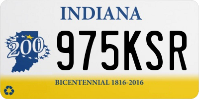 IN license plate 975KSR