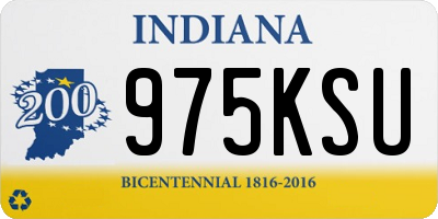 IN license plate 975KSU