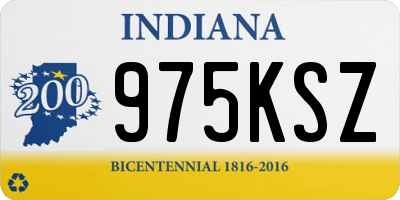 IN license plate 975KSZ