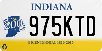 IN license plate 975KTD