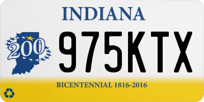 IN license plate 975KTX