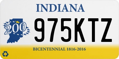 IN license plate 975KTZ