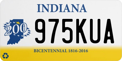 IN license plate 975KUA