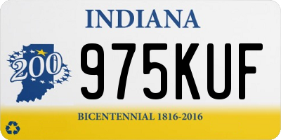 IN license plate 975KUF