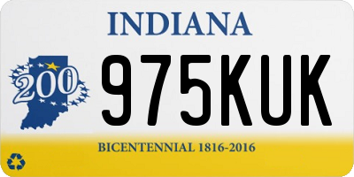 IN license plate 975KUK