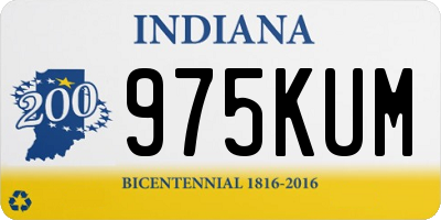 IN license plate 975KUM