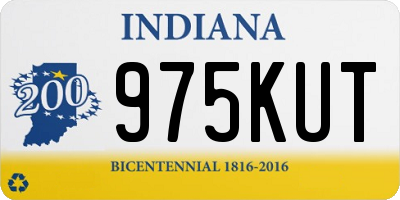 IN license plate 975KUT