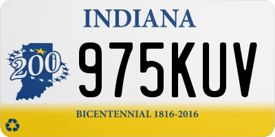 IN license plate 975KUV