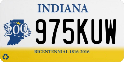 IN license plate 975KUW