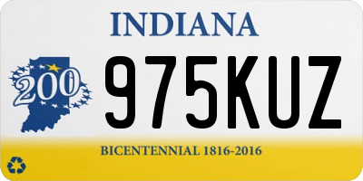 IN license plate 975KUZ