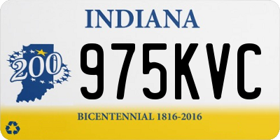 IN license plate 975KVC