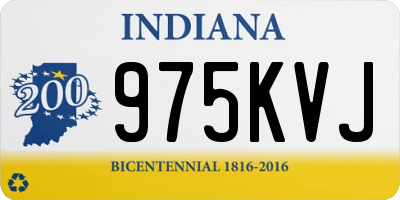 IN license plate 975KVJ
