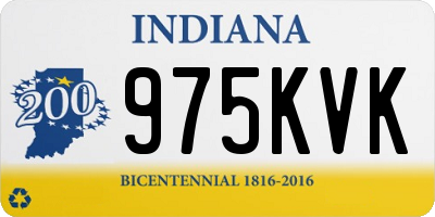 IN license plate 975KVK