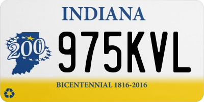 IN license plate 975KVL
