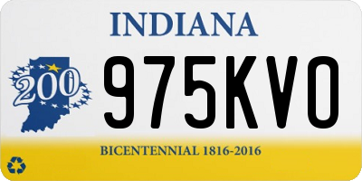 IN license plate 975KVO