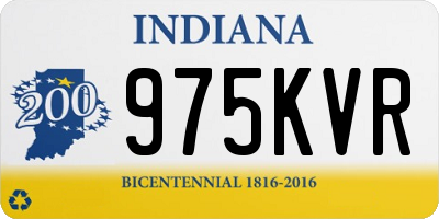IN license plate 975KVR