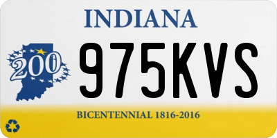 IN license plate 975KVS