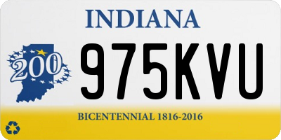 IN license plate 975KVU