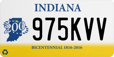 IN license plate 975KVV