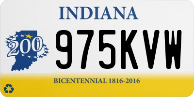 IN license plate 975KVW