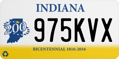 IN license plate 975KVX