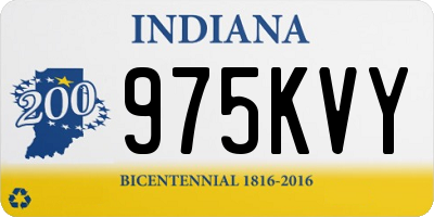 IN license plate 975KVY
