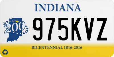 IN license plate 975KVZ