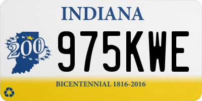 IN license plate 975KWE