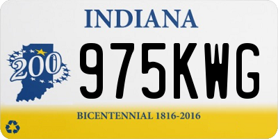 IN license plate 975KWG