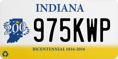 IN license plate 975KWP