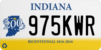 IN license plate 975KWR