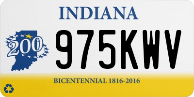 IN license plate 975KWV