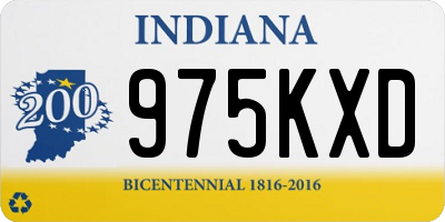 IN license plate 975KXD