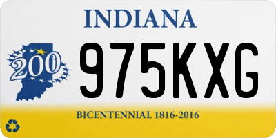 IN license plate 975KXG