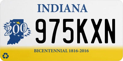 IN license plate 975KXN
