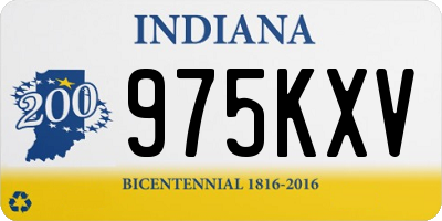 IN license plate 975KXV