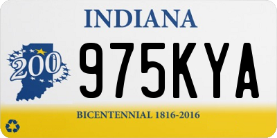 IN license plate 975KYA