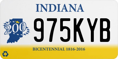 IN license plate 975KYB