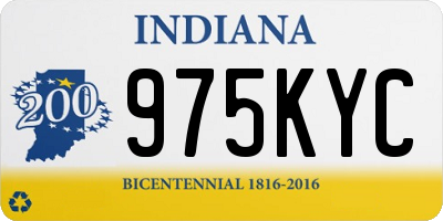IN license plate 975KYC