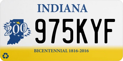 IN license plate 975KYF