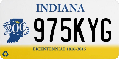 IN license plate 975KYG