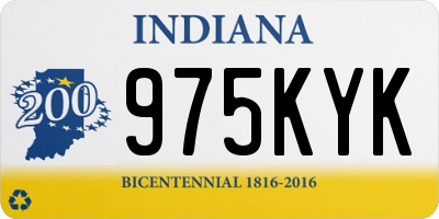 IN license plate 975KYK