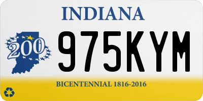 IN license plate 975KYM