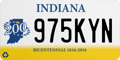 IN license plate 975KYN