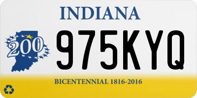 IN license plate 975KYQ