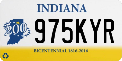 IN license plate 975KYR
