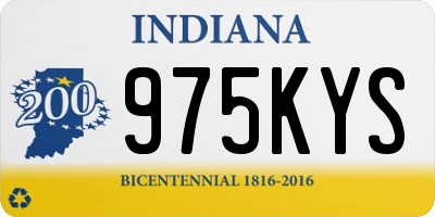 IN license plate 975KYS